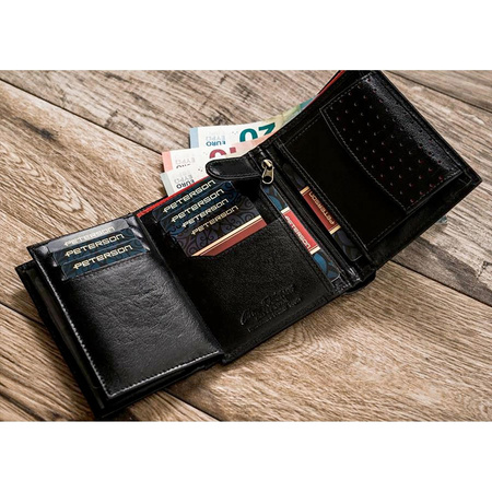 Portfel męski skórzany skóra naturalna  Peterson
