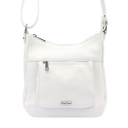 MiaMore torebka listonoszka skóra naturalna biały