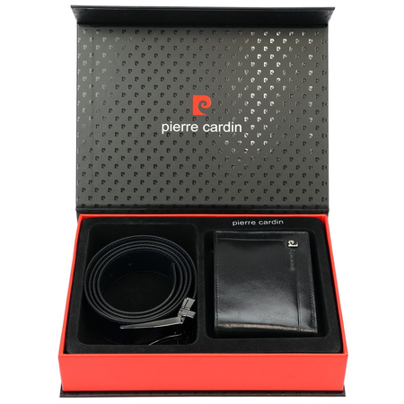 Zestaw na prezent dla mężczyzny portfel i pasek męski skórzany Pierre Cardin