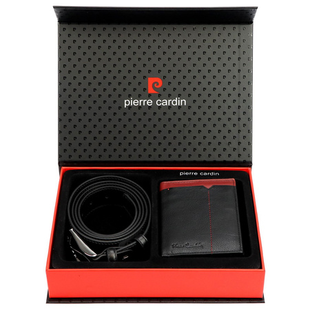 Zestaw na prezent dla mężczyzny portfel i pasek męski skórzany Pierre Cardin