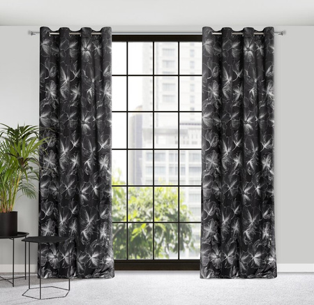 ZASŁONA GOTOWA STELLA 140 X 250 CM CZARNY