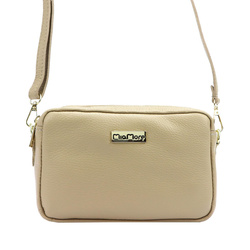 MiaMore torebka listonoszka skóra naturalna beżowy