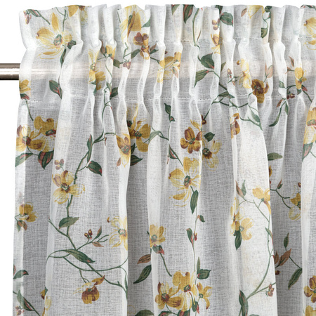 ZASŁONA GOTOWA DINA NA TAŚMIE 140 X 270 CM BIAŁY