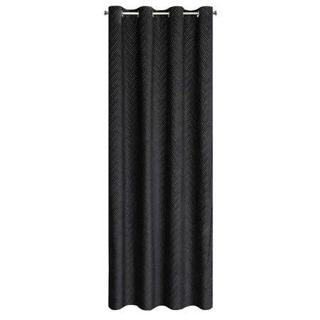 ZASŁONA GOTOWA ISLA 140 X 250 CM CZARNY