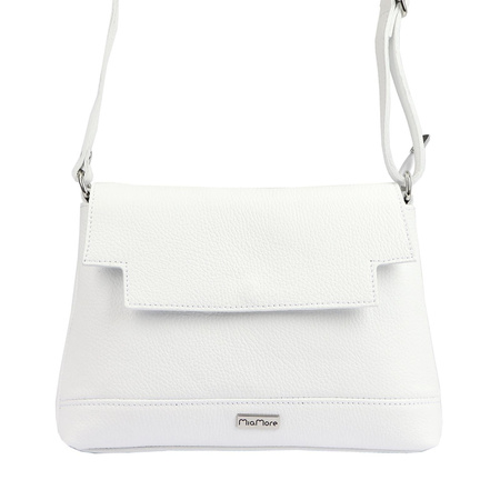 MiaMore torebka listonoszka skóra naturalna biały