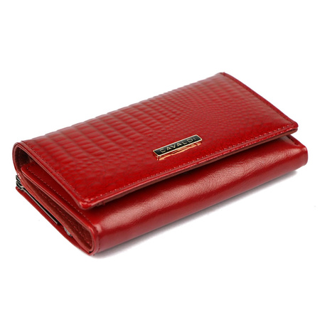 Portfel damski skórzany skóra naturalna + skóra ekologiczna Cavaldi