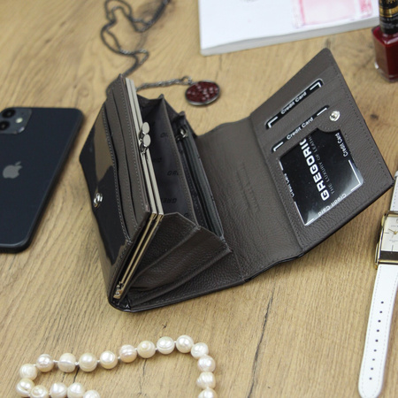 Portfel damski skórzany skóra naturalna Gregorio 