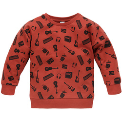 Bluza LETS ROCK czerwony,rock 134