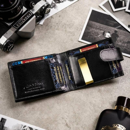 PETERSON ZESTAW portfel etui brelok skóra naturalna pomysł na prezent