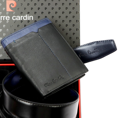 Zestaw na prezent dla mężczyzny portfel i pasek męski skórzany Pierre Cardin