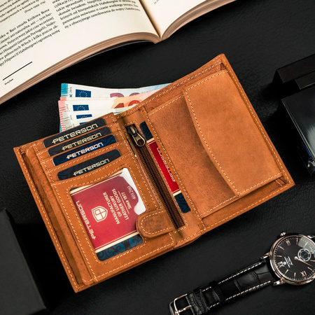 Portfel męski skórzany skóra naturalna  Peterson