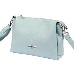 MiaMore torebka listonoszka skóra naturalna niebieski