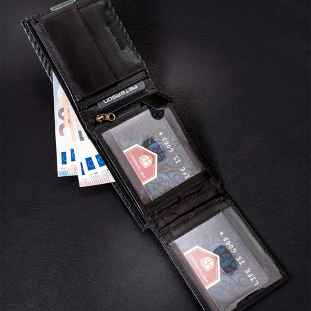 Portfel męski skórzany skóra naturalna Peterson