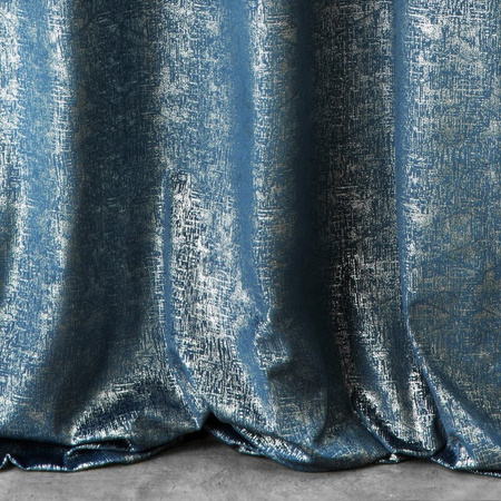 ZASŁONA GOTOWA D91 CYPR NA TAŚMIE 140 X 270 CM GRANATOWY