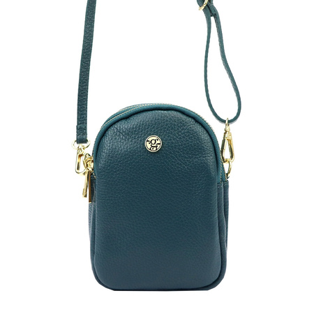 Greorgio torebka listonoszka skóra naturalna niebieski