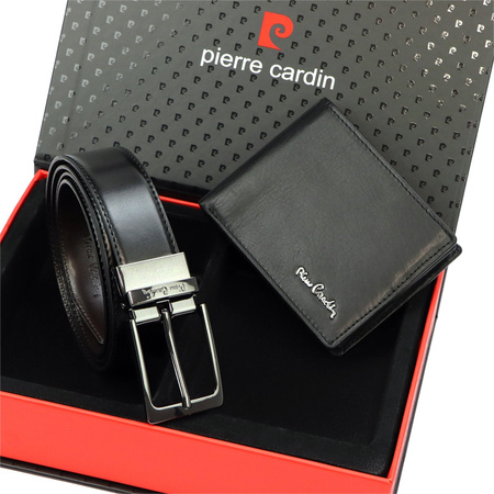 Zestaw na prezent dla mężczyzny portfel i pasek męski skórzany Pierre Cardin