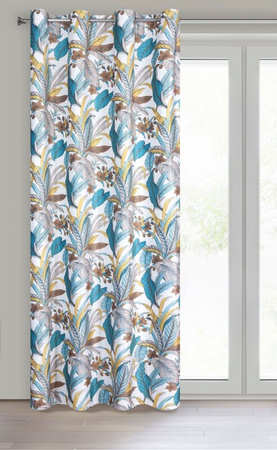 ZASŁONA GOTOWA D91 BARI 140 X 250 CM TURKUSOWY