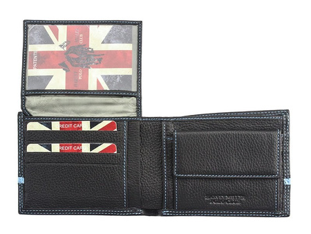 Skórzany pasek męski ELITE czarny 105-cm