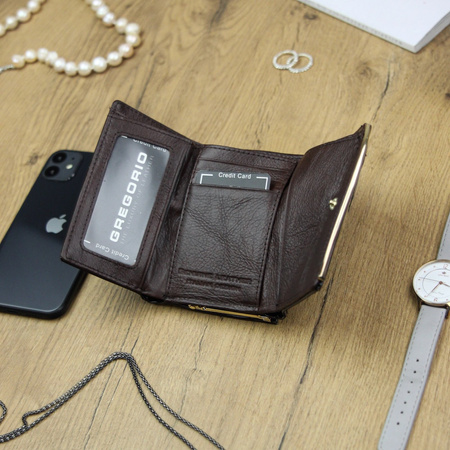 Portfel damski skórzany skóra naturalna Gregorio 