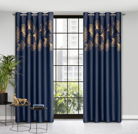 ZASŁONA GOTOWA HARMONY 140 X 250 CM GRANATOWY