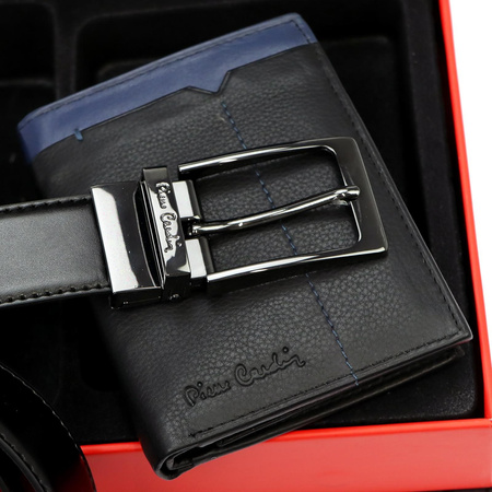 Zestaw na prezent dla mężczyzny portfel i pasek męski skórzany Pierre Cardin