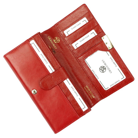 Gregorio portfel skóra naturalna licowa czarny GS-102 - kobieta