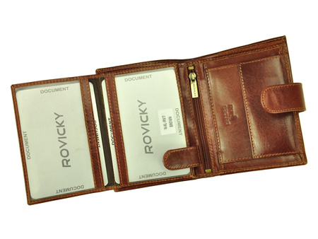 Portfel męski skórzany skóra naturalna Rovicky 