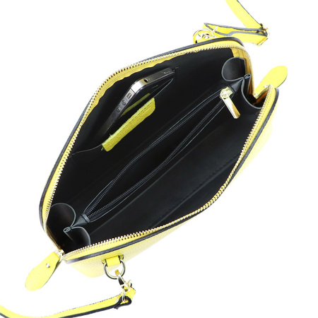 MiaMore torebka listonoszka skóra naturalna żółty