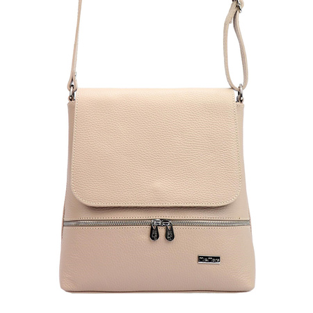 MiaMore torebka listonoszka skóra naturalna beżowy