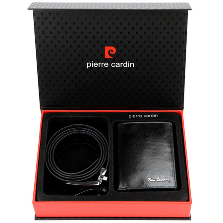 Zestaw na prezent dla mężczyzny portfel i pasek męski skórzany Pierre Cardin