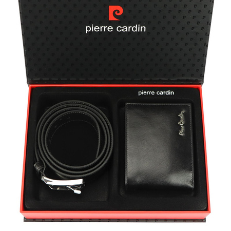 Zestaw na prezent dla mężczyzny portfel i pasek męski skórzany Pierre Cardin