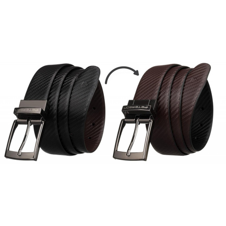 Pasek męski skórzany skóra ekologiczna Peterson