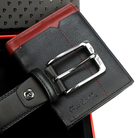 Zestaw na prezent dla mężczyzny portfel i pasek męski skórzany Pierre Cardin
