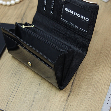 Portfel damski skórzany skóra naturalna Gregorio