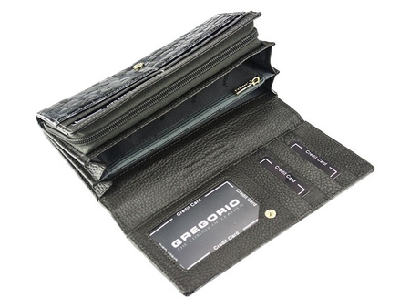 Gregorio portfel skóra naturalna fioletowy Gregorio FS-106 - kobieta