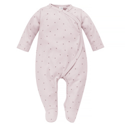 Pajacyk niemowlęcy HELLO różowy,serduszka 56