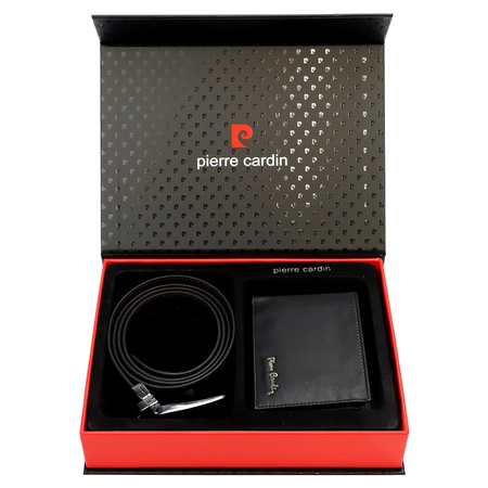 Zestaw na prezent dla mężczyzny portfel i pasek męski skórzany Pierre Cardin