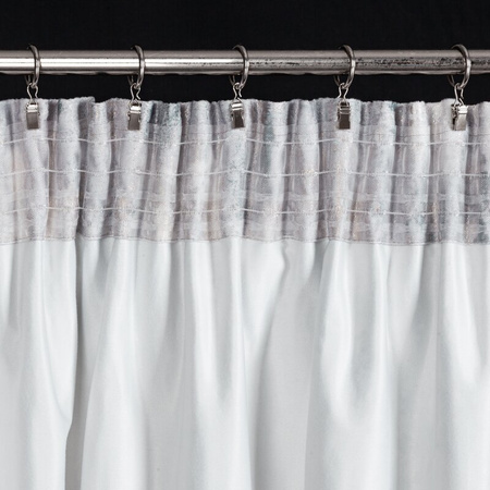 ZASŁONA GOTOWA TINA NA TAŚMIE 140 X 270 CM SREBRNY