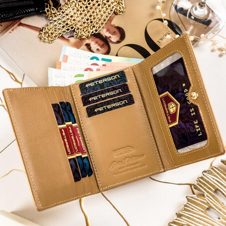 Portfel damski skórzany skóra naturalna  Peterson