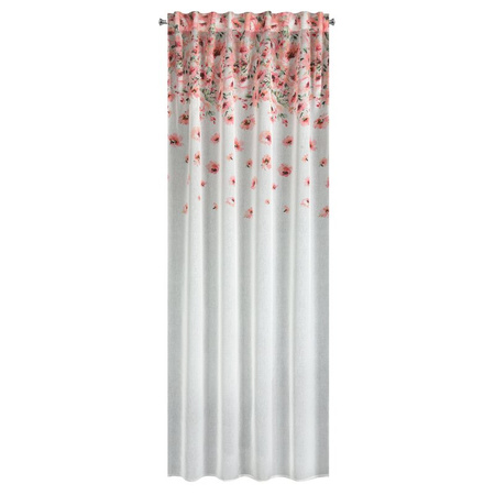 ZASŁONA GOTOWA OLIWIA NA TAŚMIE 140 X 270 CM BIAŁY