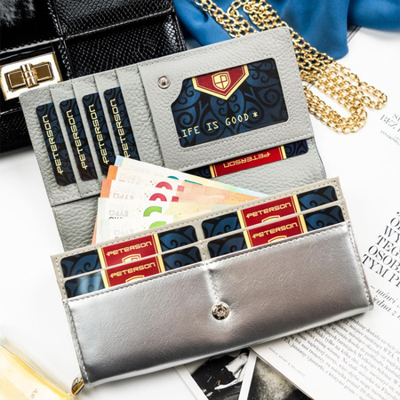 Portfel damski skóra naturalna skórzany Peterson