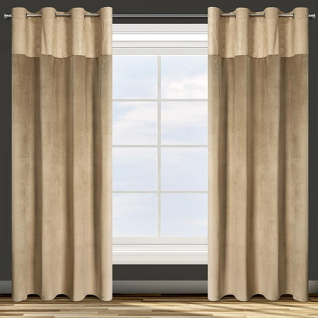 ZASŁONA GOTOWA D91 AGNES 140 X 250 CM BEŻOWY