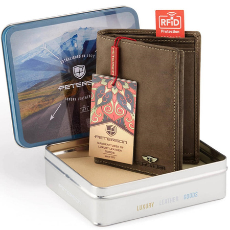 Portfel męski skórzany skóra naturalna  Peterson