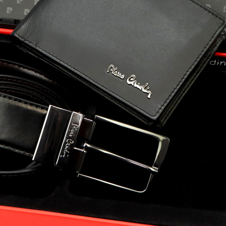 Zestaw na prezent dla mężczyzny portfel i pasek męski skórzany Pierre Cardin