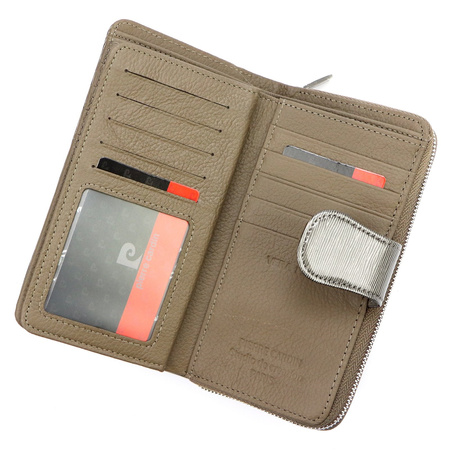 Portfel damski skórzany skóra naturalna Pierre Cardin