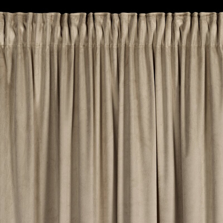 ZASŁONA GOTOWA CARLI NA TAŚMIE 140 X 270 CM CIEMNOBEŻOWY