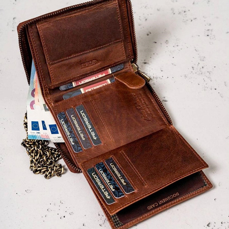 Portfel męski skórzany skóra naturalna  Peterson