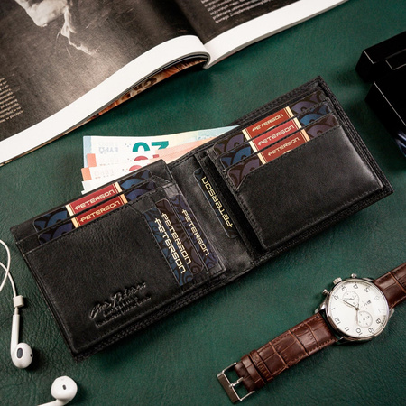 Portfel męski skórzany skóra naturalna  Peterson