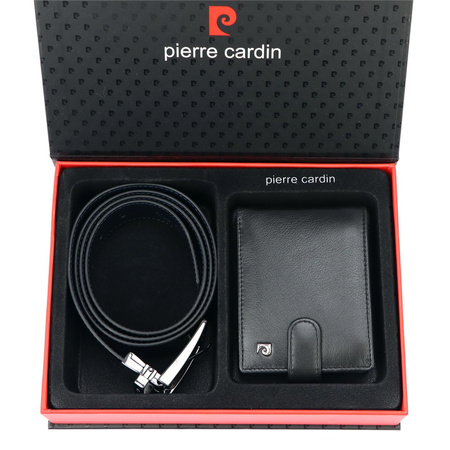 Zestaw na prezent dla mężczyzny portfel i pasek męski skórzany Pierre Cardin