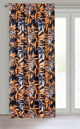 ZASŁONA GOTOWA ZOJA NA TAŚMIE 140 X 270 CM CZARNY